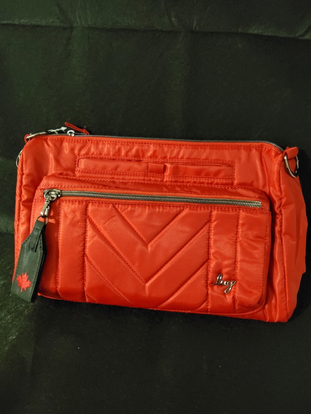 lug Red Quilted Crossbody Bag